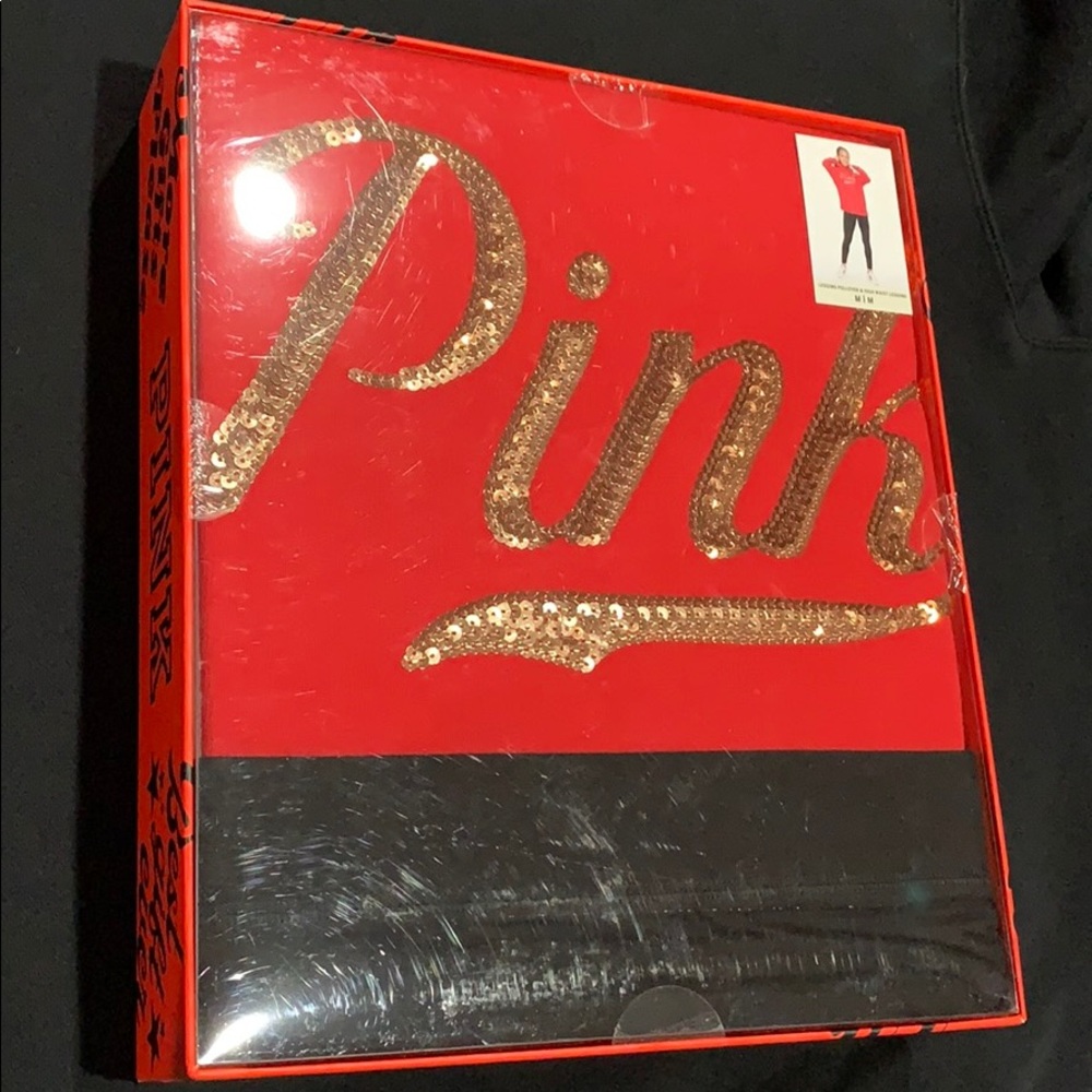 Victoria secret Red hoodie&high waisted leggings.